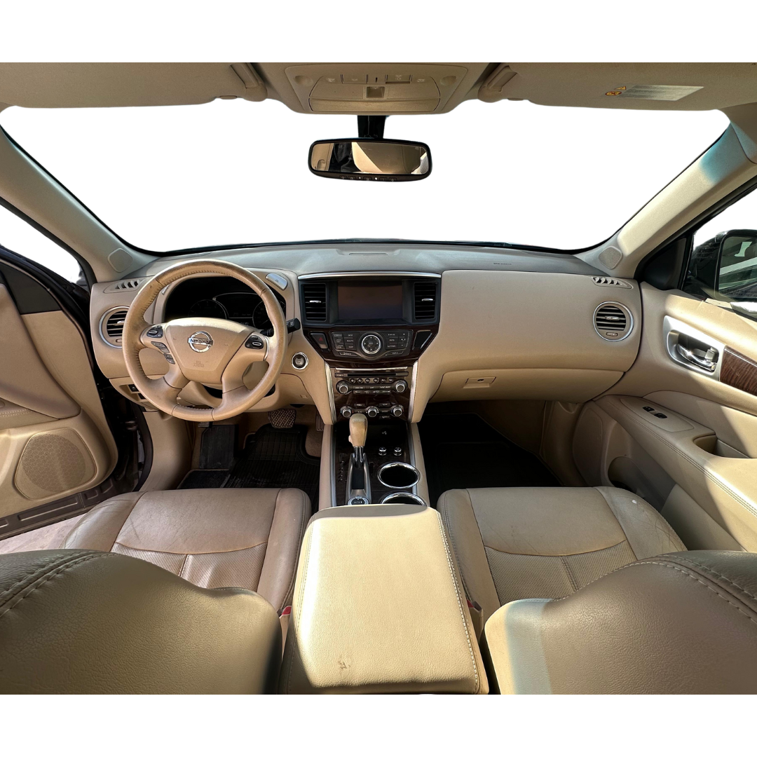 2014 Nissan PATHFINDER 5 PTS EXCLUSIVE CVT PIEL QCP BOSE DVD TABL MADERA GPS RA-20