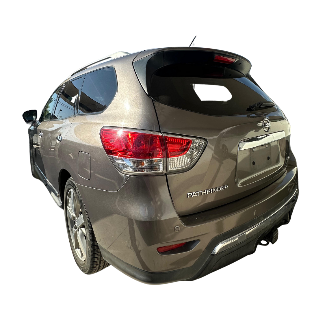 2014 Nissan PATHFINDER 5 PTS EXCLUSIVE CVT PIEL QCP BOSE DVD TABL MADERA GPS RA-20