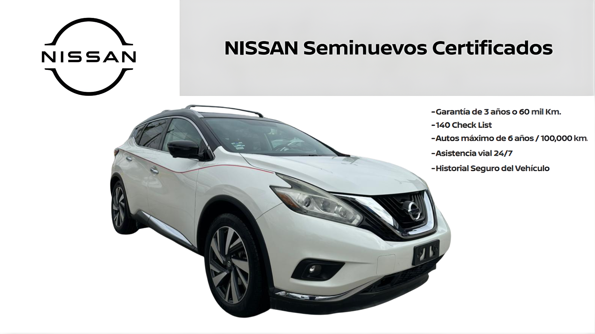 2019 Nissan MURANO 5 PTS EXCLUSIVE CVT GPS PIEL QC RA-20 4X4