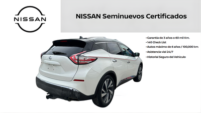 2019 Nissan MURANO 5 PTS EXCLUSIVE CVT GPS PIEL QC RA-20 4X4