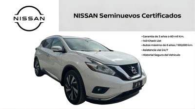 2019 Nissan MURANO 5 PTS EXCLUSIVE CVT GPS PIEL QC RA-20 4X4