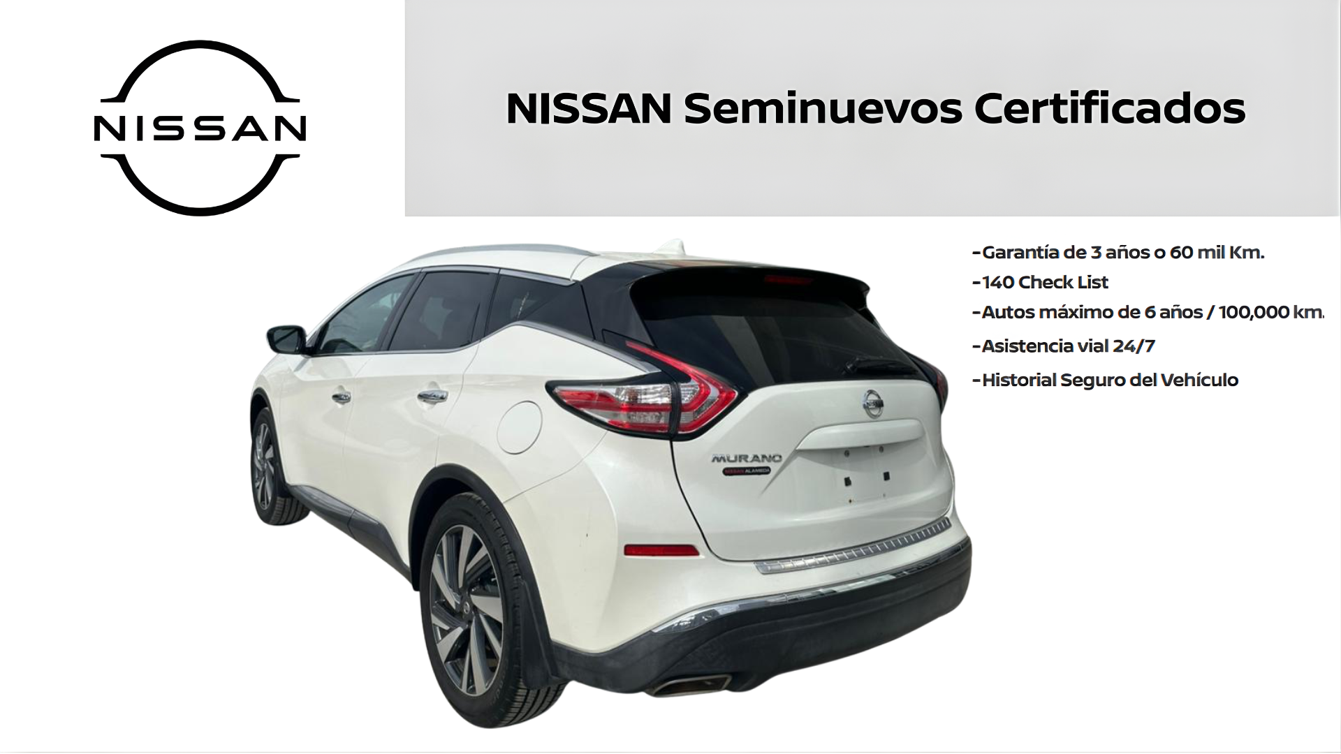 2019 Nissan MURANO 5 PTS EXCLUSIVE CVT GPS PIEL QC RA-20 4X4